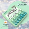 image:imageCATIGA Mechanical Switch Calculator with Solar and Battery Dual Power 12Digit Large LCD Display Aesthetic and Cute Desktop Calculator with Big Button for Home School and Office Use SD1299Z Mint Green