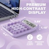image:imageCATIGA Mechanical Switch Calculator with Solar and Battery Dual Power 12Digit Large LCD Display Aesthetic and Cute Desktop Calculator with Big Button for Home School and Office Use SD1299Purple