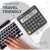 image:imageCATIGA Mechanical Switch Calculator with Solar and Battery Dual Power 12Digit Large LCD Display Aesthetic and Cute Desktop Calculator with Big Button for Home School and Office Use SD1299Z Charcoal Gray