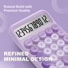 image:imageCATIGA Mechanical Switch Calculator with Solar and Battery Dual Power 12Digit Large LCD Display Aesthetic and Cute Desktop Calculator with Big Button for Home School and Office Use SD1299Purple