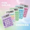 image:imageCATIGA Mechanical Switch Calculator with Solar and Battery Dual Power 12Digit Large LCD Display Aesthetic and Cute Desktop Calculator with Big Button for Home School and Office Use SD1299Purple