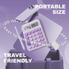 image:imageCATIGA Mechanical Switch Calculator with Solar and Battery Dual Power 12Digit Large LCD Display Aesthetic and Cute Desktop Calculator with Big Button for Home School and Office Use SD1299Purple