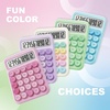 image:imageCATIGA Mechanical Switch Calculator with Solar and Battery Dual Power 12Digit Large LCD Display Aesthetic and Cute Desktop Calculator with Big Button for Home School and Office Use SD1299Pink