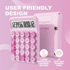image:imageCATIGA Mechanical Switch Calculator with Solar and Battery Dual Power 12Digit Large LCD Display Aesthetic and Cute Desktop Calculator with Big Button for Home School and Office Use SD1299Pink