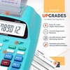 image:imageCATIGA Printing Calculator with Tape Print Out  10 Key Adding Machine with Paper Roll Desktop Electric Calculator for Accounting Business Finance Home Office Use CP90A5 Light Blue