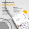 image:imageCATIGA SS991EX Scientific Calculator with Advanced 550 Functions Solar amp Battery Powered MultiFunction High School amp College Math Trigonometry Statistics Algebra Durable Large DisplayWhite
