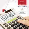 image:imageDesktop 12Digit Business Calculator with Dual Power Solar and Battery for Basic Finance and Tax Calculations Desk Calculators for School or Office