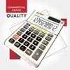 image:imageDesktop 12Digit Business Calculator with Dual Power Solar and Battery for Basic Finance and Tax Calculations Desk Calculators for School or Office