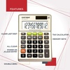 image:imageDesktop 12Digit Business Calculator with Dual Power Solar and Battery for Basic Finance and Tax Calculations Desk Calculators for School or Office