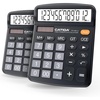 image:imageCATIGA 12 Digit Desk Calculator Desktop Calculators with Large LCD Display amp Big Buttons Basic Simple 4 Function Solar Calculator Dual Power Solar amp Battery for School Office amp Home CD2786Black 2Pack