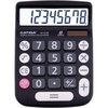 image:imageCATIGA Desktop Calculator 8 Digit with Solar Power and LCD Display Big Buttons for Home Office School Class and Business 4 Function Small Basic Calculators for Desk CD8185Black
