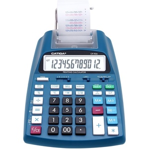 image:imageCATIGA Printing Calculator with Tape Print Out  10 Key Adding Machine with Paper Roll Desktop Electric Calculator for Accounting Business Finance Home Office Use CP90A2 Blue Pro