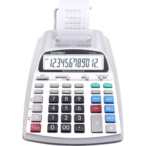 image:imageCATIGA Printing Calculator with Tape Print Out  10 Key Adding Machine with Paper Roll Desktop Electric Calculator for Accounting Business Finance Home Office Use CP90A3 Silver Pro